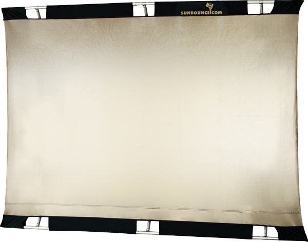 4'X6' Gold/White Fabric