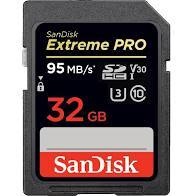 SD Card - 32GB Extreme Pro UHS-I SDHC Card - 95 MB/S