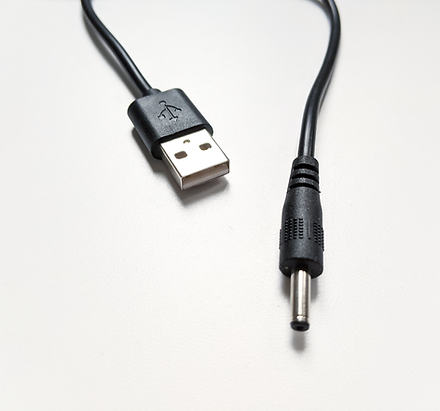 USB-A 2.0 To Barrel Connector Power Injector